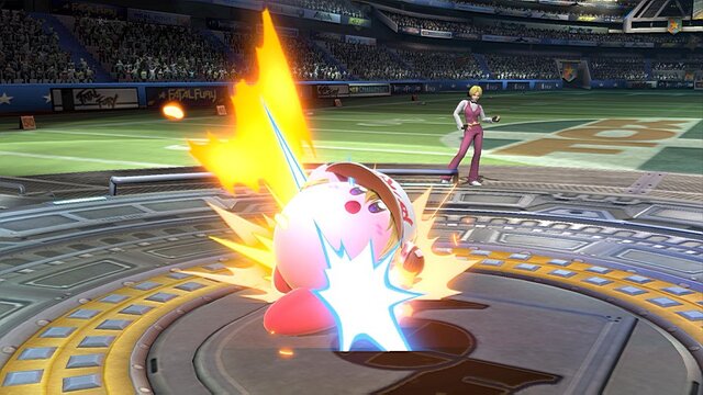 『スマブラSP』テリーを吸い込んだカービィの可愛さ、まさに「OK！」─髪型もキュートに再現、帽子を被って格好良さも2割増し!?