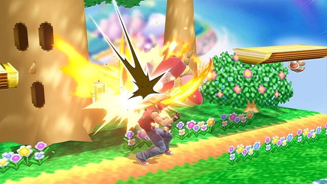 『スマブラSP』テリーを吸い込んだカービィの可愛さ、まさに「OK！」─髪型もキュートに再現、帽子を被って格好良さも2割増し!?