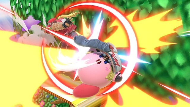 『スマブラSP』テリーを吸い込んだカービィの可愛さ、まさに「OK！」─髪型もキュートに再現、帽子を被って格好良さも2割増し!?