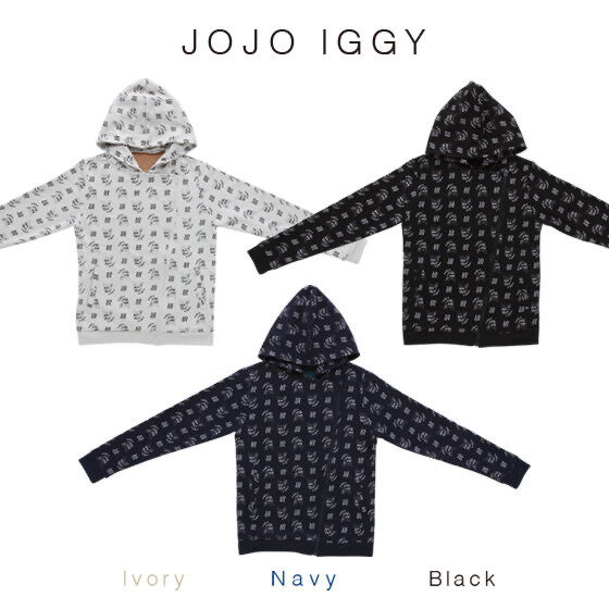 「PB限定【ジョジョの奇妙な冒険 スターダストクルセイダース】JOJO IGGY RIDERS HOODIE（ジョジョ イギー レディースパーカー）」10,175 円（税込）（C）A＆L/S・JOJO SC