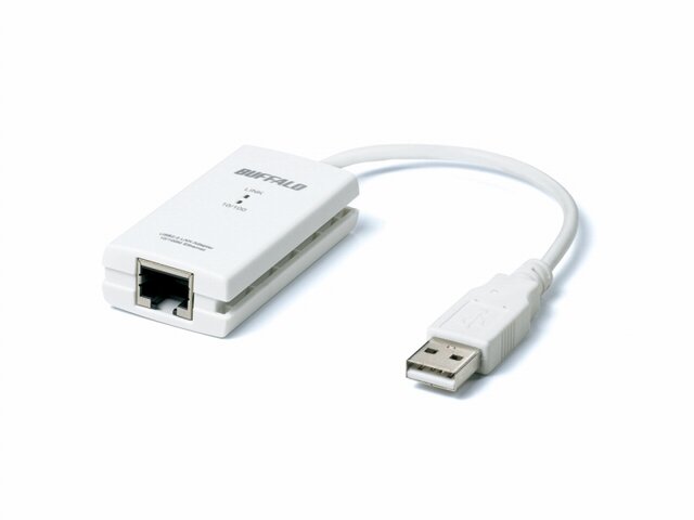 バッファロー、Wiiで簡単に有線LAN接続するためのアダプタを発売