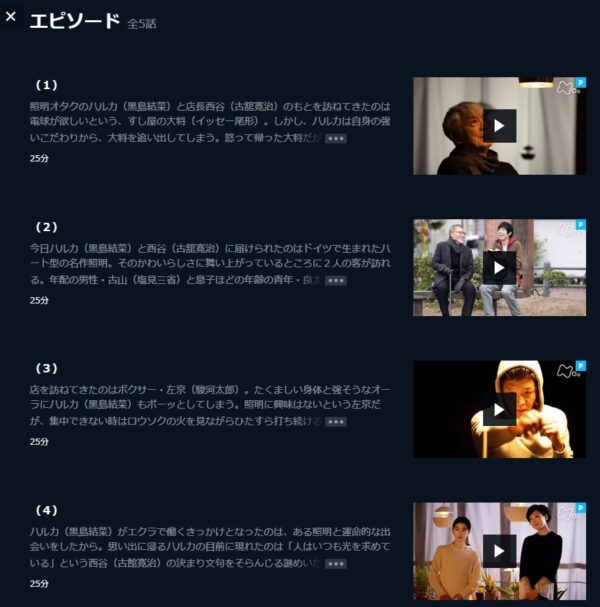 U-NEXT ドラマ ハルカの光 無料動画配信