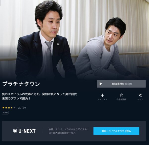 ドラマ プラチナタウン 無料動画配信