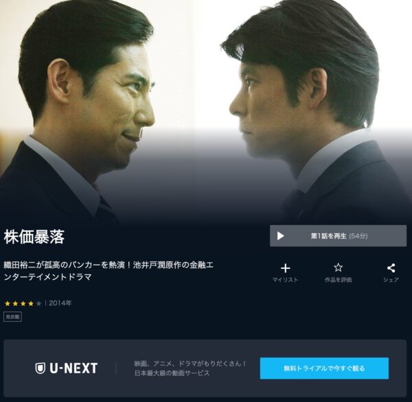 ドラマ 株価暴落 無料動画配信