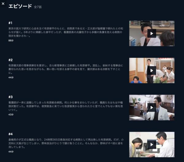 ドラマ 病院の治しかた〜ドクター有原の挑戦〜 無料動画配信