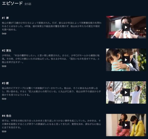 U-NEXT ドラマ 天使のナイフ 無料動画配信