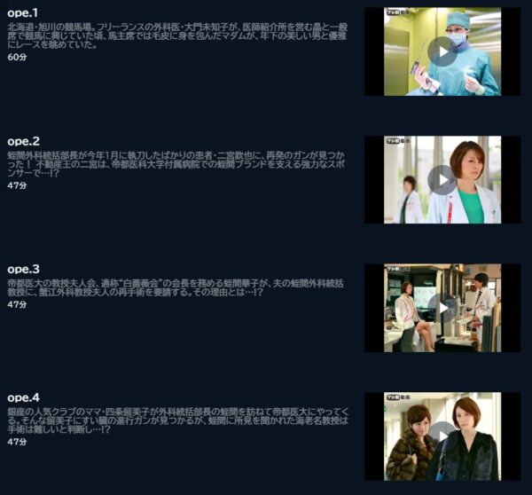 U-NEXT ドラマ ドクターX 外科医・大門未知子2 2013 無料動画配信
