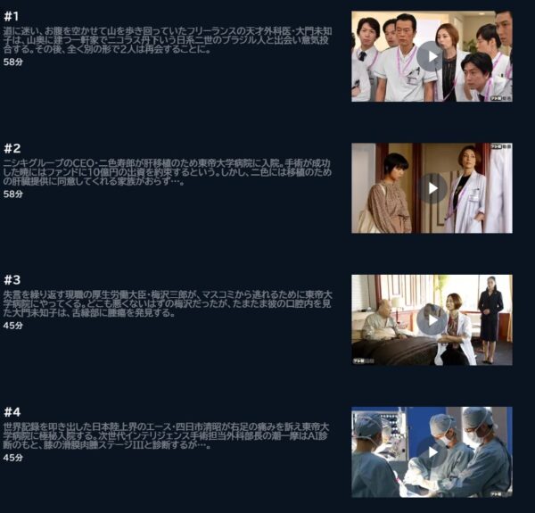 U-NEXT ドラマ ドクターX 外科医・大門未知子6 2019 無料動画配信