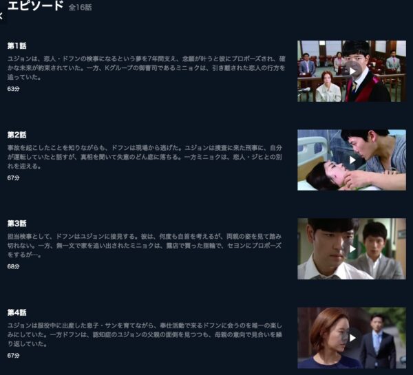 U-NEXT 韓国ドラマ 秘密 無料動画配信