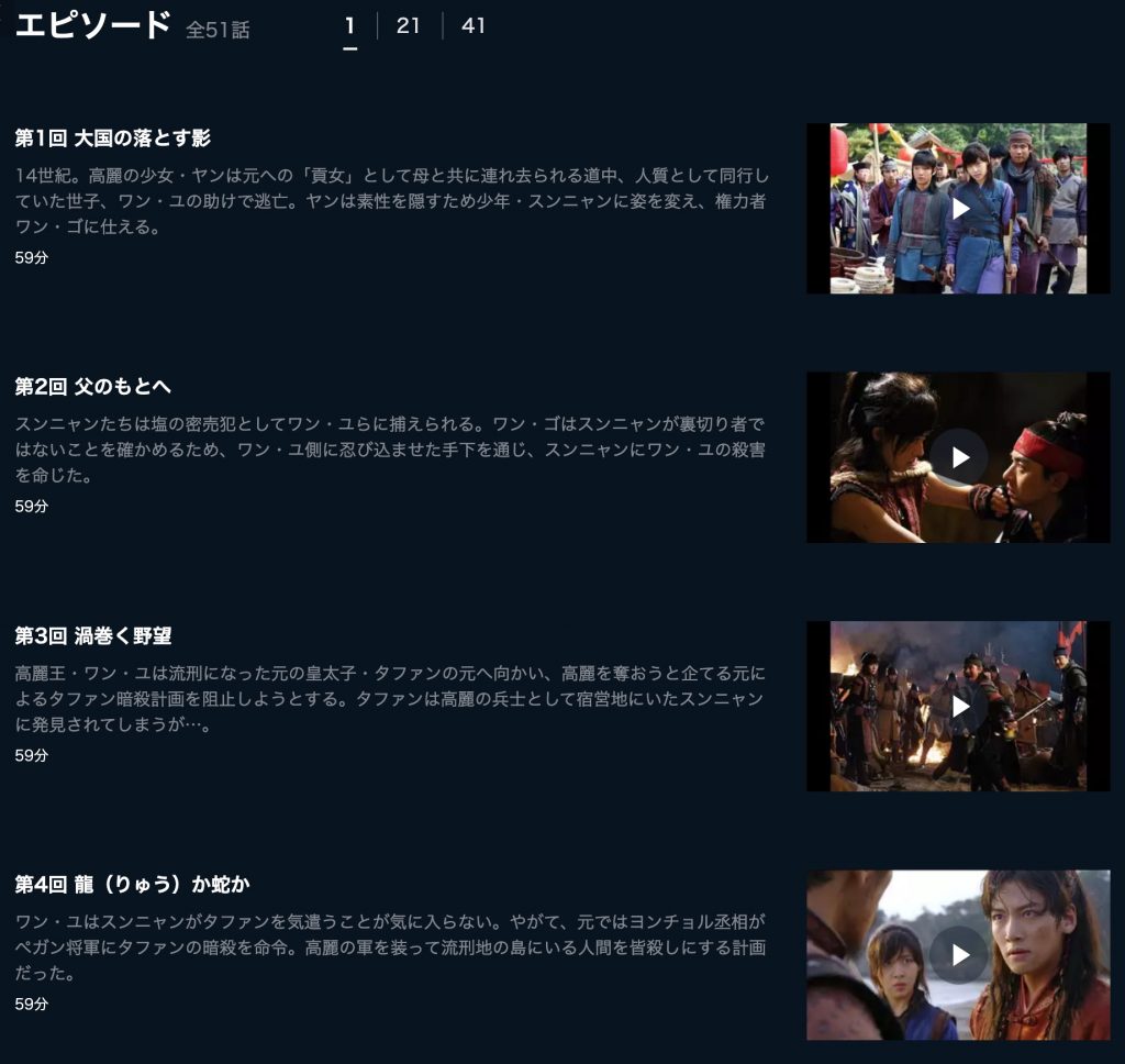 U-NEXT 韓国ドラマ 奇皇后 無料動画配信
