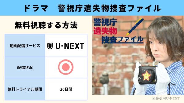 ドラマ 警視庁遺失物捜査ファイル　無料配信動画