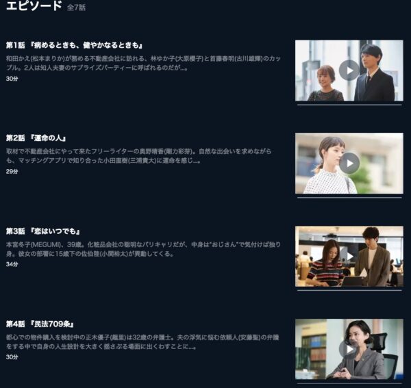 U-NEXT ドラマ 東京、愛だの、恋だの 無料配信動画