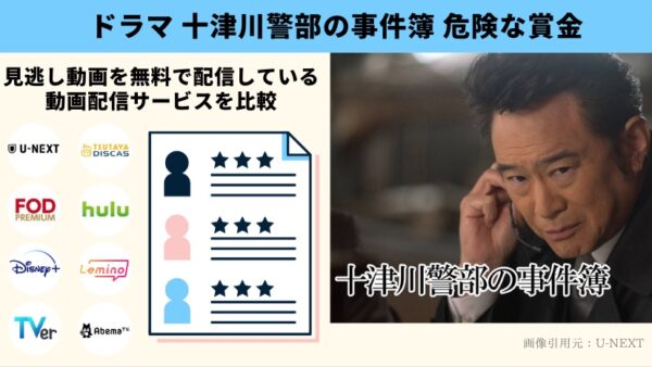 U-NEXT ドラマ 十津川警部の事件簿 危険な賞金 無料配信動画