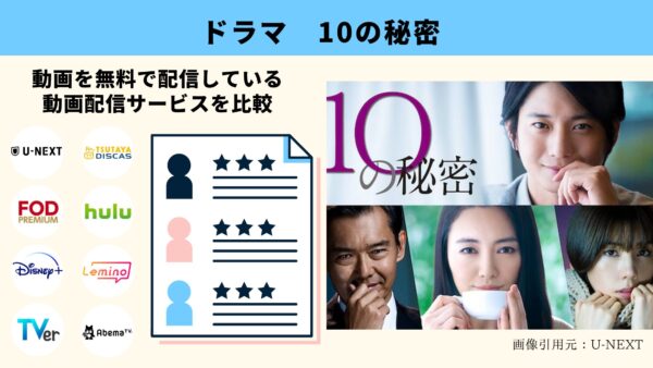 U-NEXT ドラマ 10の秘密 無料配信動画