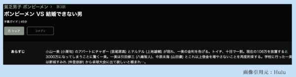 Hulu ドラマ 貧乏男子 ボンビーメン 動画配信
