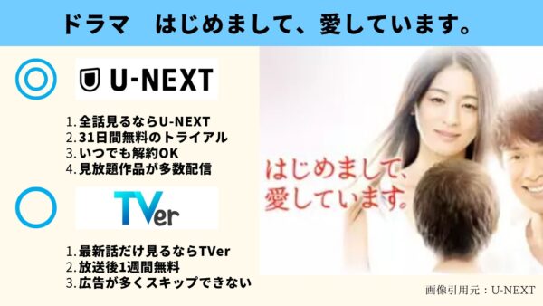 ドラマ はじめまして愛しています 無料配信動画 U-NEXT