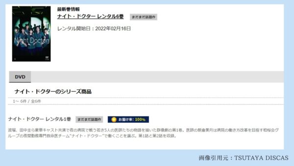 ドラマ ナイトドクター1 無料配信動画 TSUTAYADISCAS