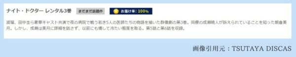 ドラマ ナイトドクター3　muryou配信動画 TSUTAYADISCAS