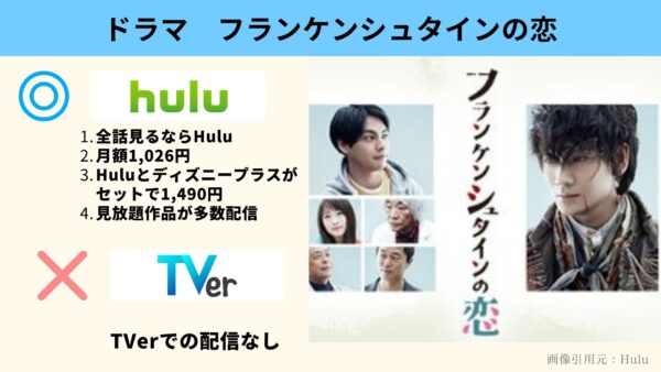 Hulu ドラマ フランケンシュタインの恋 動画配信