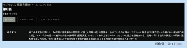 Hulu ドラマ イノセンス 冤罪弁護士 配信動画