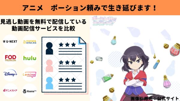 アニメ ポーション頼みで生き延びます！ 動画無料配信