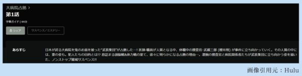 ドラマ 大病院占拠 配信動画 Hulu