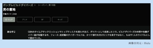 Hulu アニメ ガンダムビルドダイバーズ 配信動画