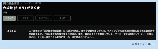 Hulu アニメ 鋼の錬金術師(2003) 配信動画