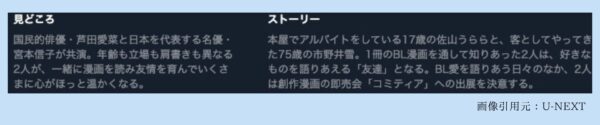 U-NEXT 映画 メタモルフォーゼの縁側 無料配信動画