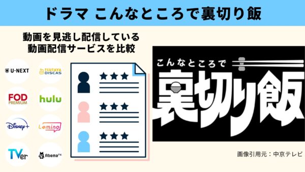 ドラマ こんなところで裏切り飯 無料動画配信