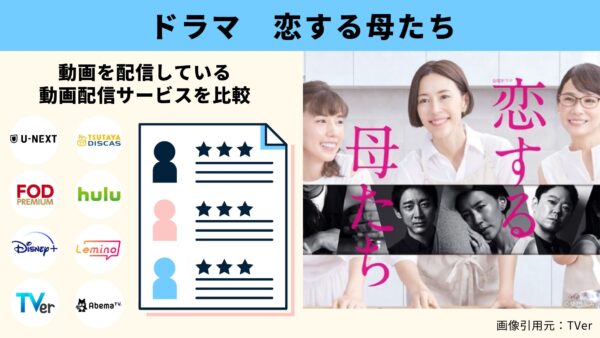 ドラマ 恋する母たち 無料配信動画 比較