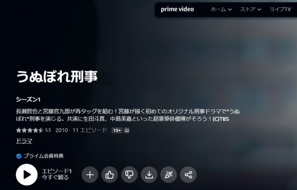ドラマ うぬぼれ刑事 無料動画配信 