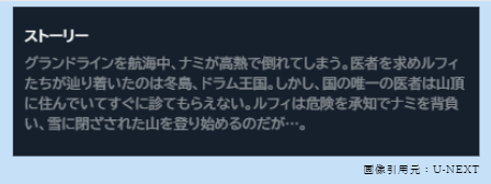 劇場版　ONE PIECE エピソード オブ チョッパー+ 冬に咲く、奇跡の桜　無料動画配信