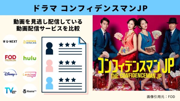 TSUTAYA DISCAS ドラマ コンフィデンスマンJP 無料配信動画 DVDレンタル