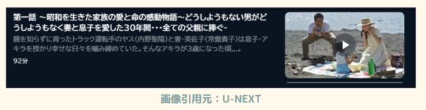 ドラマとんび　U-NEXT　無料動画配信