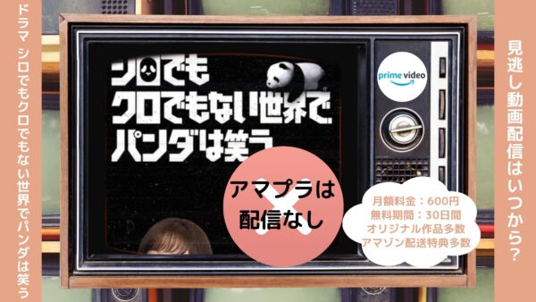 ドラマシロでもクロでもない世界で、パンダは笑う。配信アマプラ無料視聴