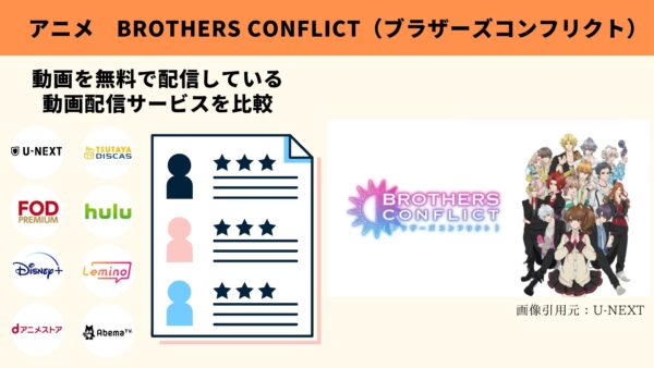 アニメ　BROTHERS CONFLICT（ブラザーズコンフリクト）　無料動画配信