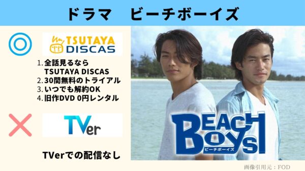 TSUTAYA DISCAS ドラマ ビーチボーイズ 無料配信動画 DVDレンタル