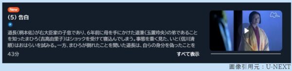 ドラマ 光る君へ 5話 無料動画配信