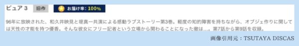ドラマ ピュア TSUTAYA DISCAS 無料視聴 DVDレンタル