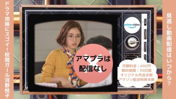 ドラマ 地味にスゴイ！校閲ガール・河野悦子配信アマプラ無料視聴 
