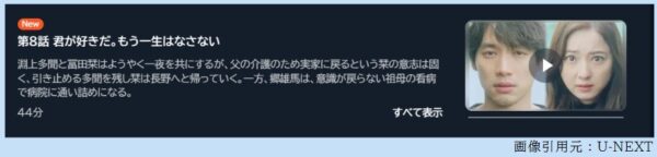 ドラマ アイのない恋人たち 8話 無料動画配信