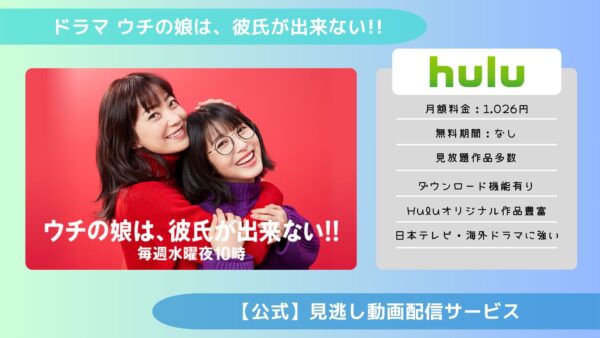 ドラマ ウチの娘は、彼氏が出来ない!!配信hulu無料視聴