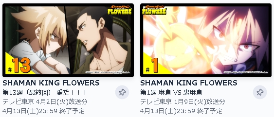 TVer アニメ SHAMAN KING FLOWERS（シャーマンキングフラワーズ） 動画無料配信