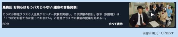 ドラマドラゴン桜1 U-NEXT 無料視聴