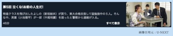 ドラマドラゴン桜1 U-NEXT 無料視聴