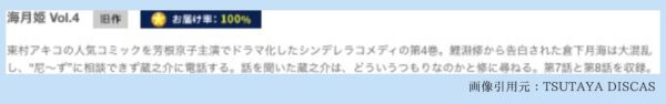 ドラマ海月姫 TSUTAYA DISCAS 無料視聴