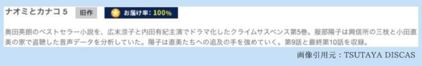 ドラマナオミとカナコ TSUTAYA DISCAS 無料視聴