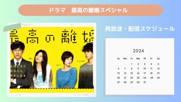 ドラマ最高の離婚スペシャル TSUTAYA DISCAS 配信・再放送スケジュール無料視聴