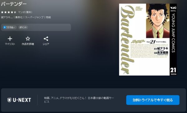 原作 アニメ バーテンダー 神のグラス 動画無料配信